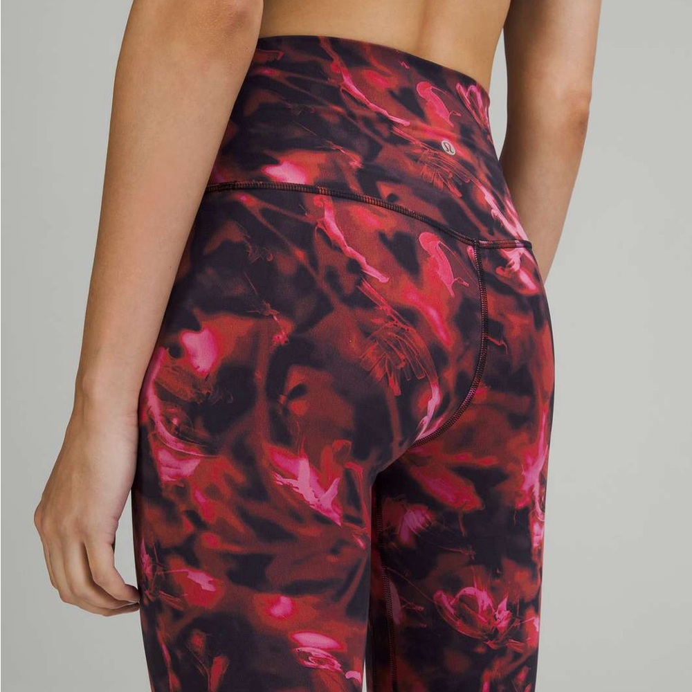 Lululemon High Rise Crop 23” Leggings Size 6 Pink Blossom - Picture 6 of 9